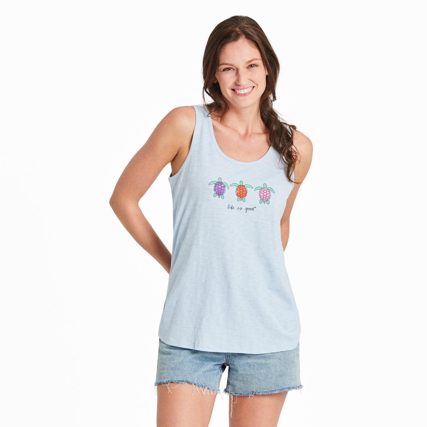 Women's Three Turtles Textured Slub Tank