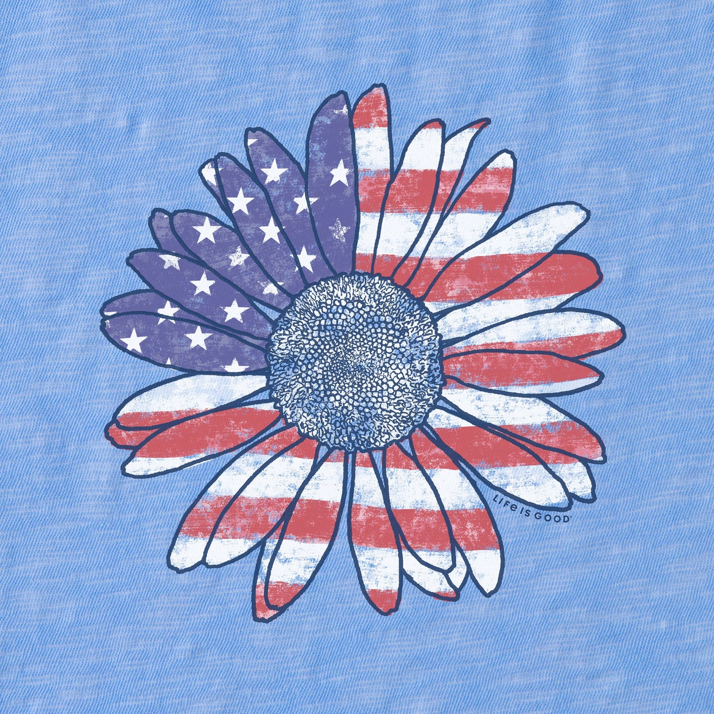 Women's America The Beautiful Daisy Textured Slub Tank
