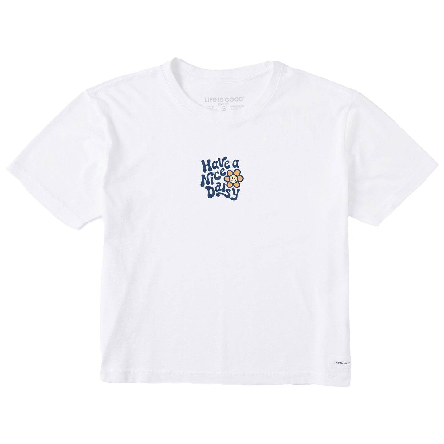 Women's Nice Daisy Short Sleeve Crusher Boxy Tee