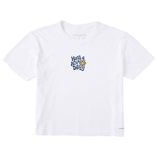 Women's Nice Daisy Short Sleeve Crusher Boxy Tee
