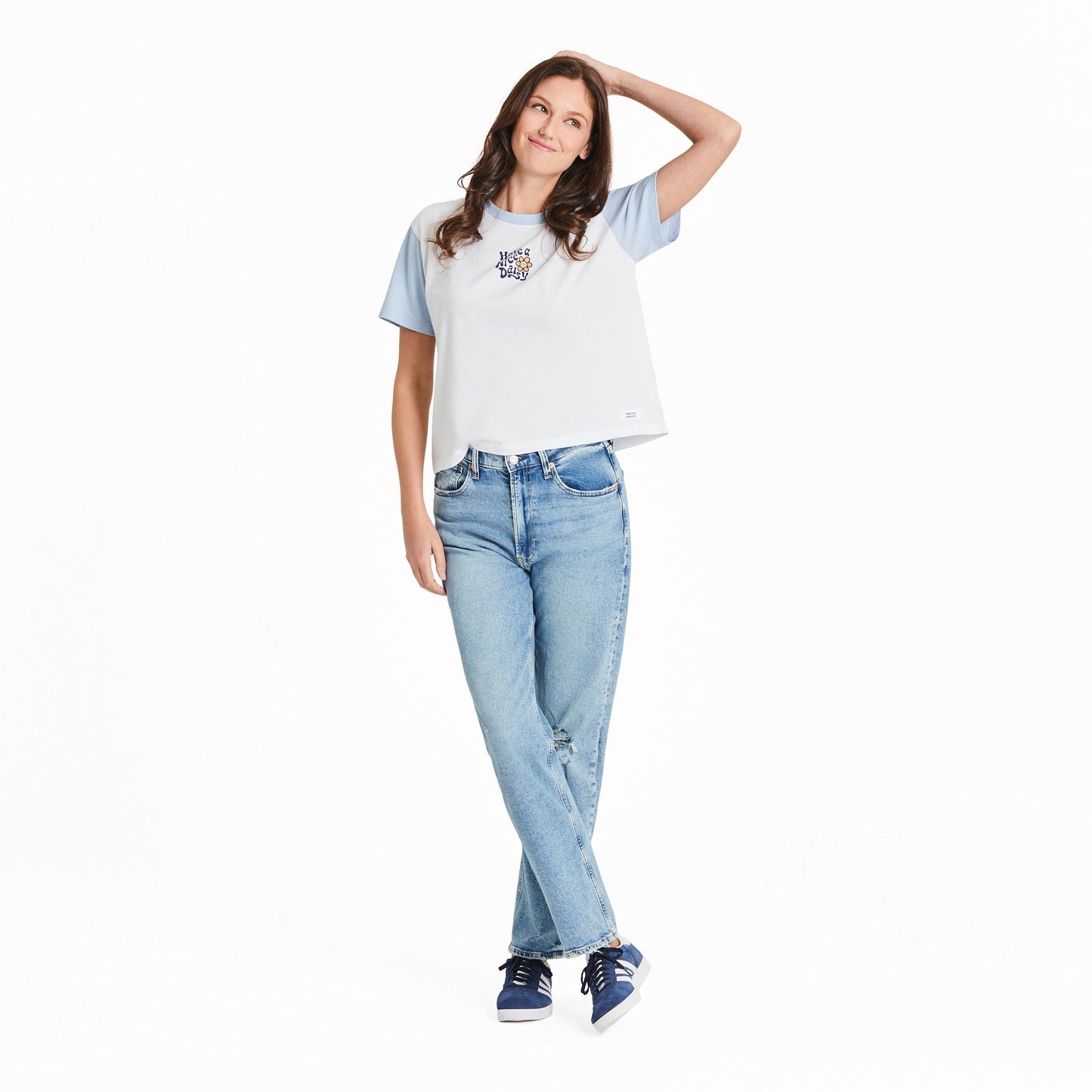 Women's Nice Daisy Short Sleeve Crusher Boxy Tee