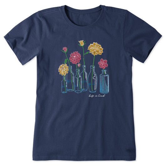 Women's Flower Vases Short Sleeve Tee