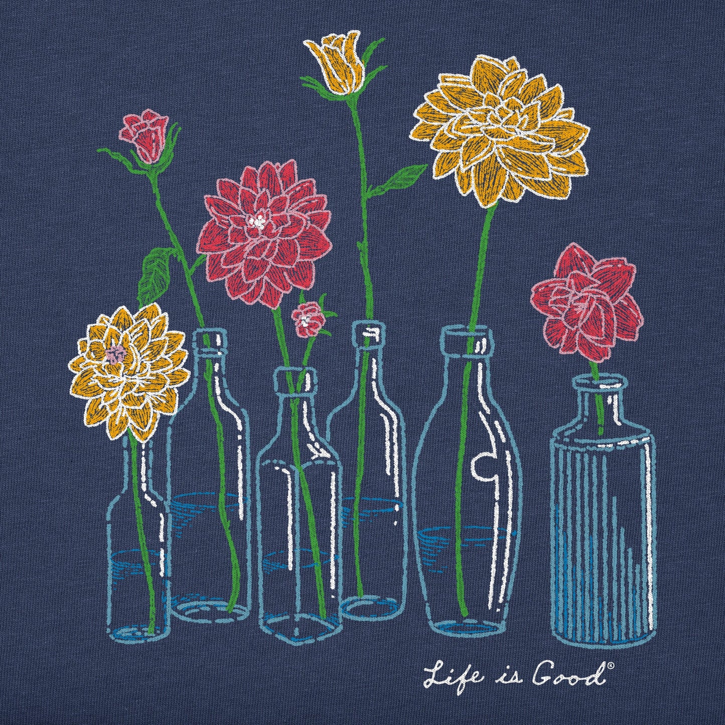 Women's Flower Vases Short Sleeve Tee