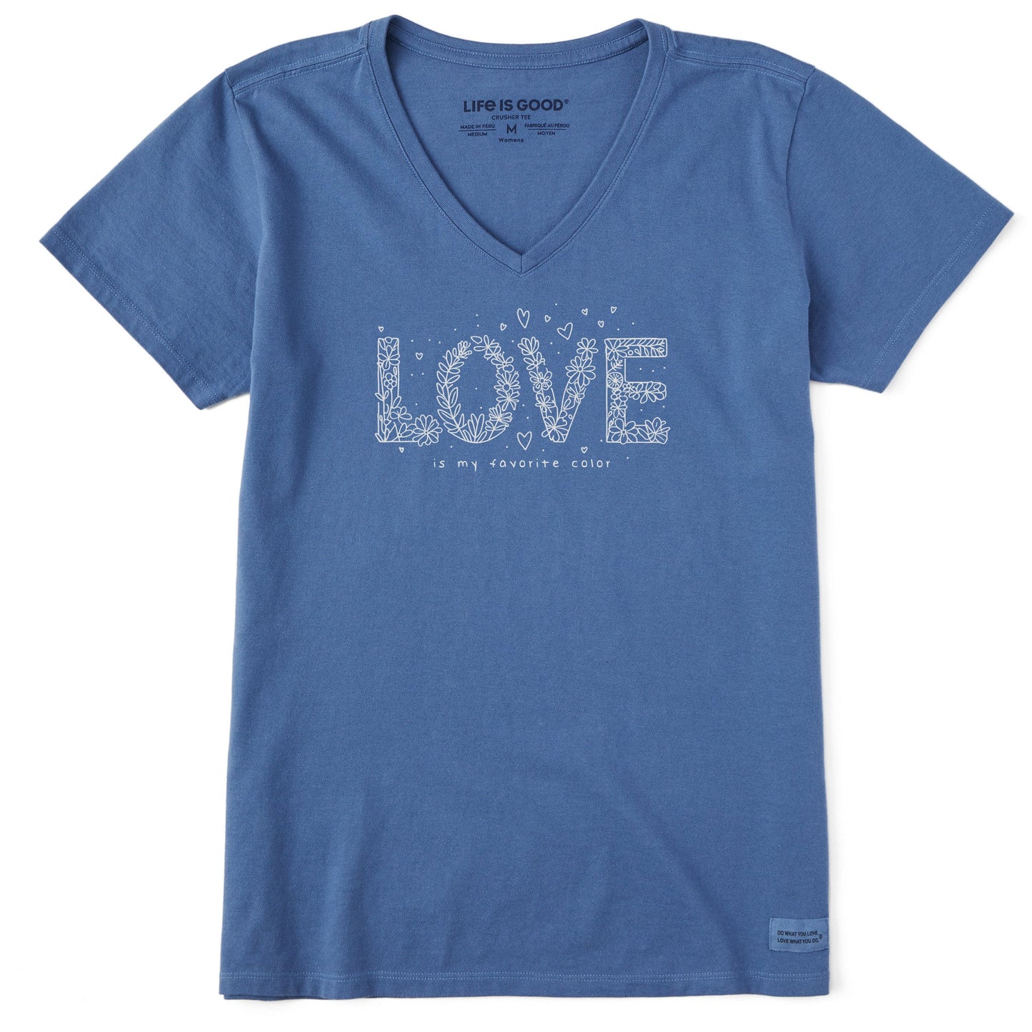 Women's Quirky Love is My Favorite Color Short Sleeve Vee
