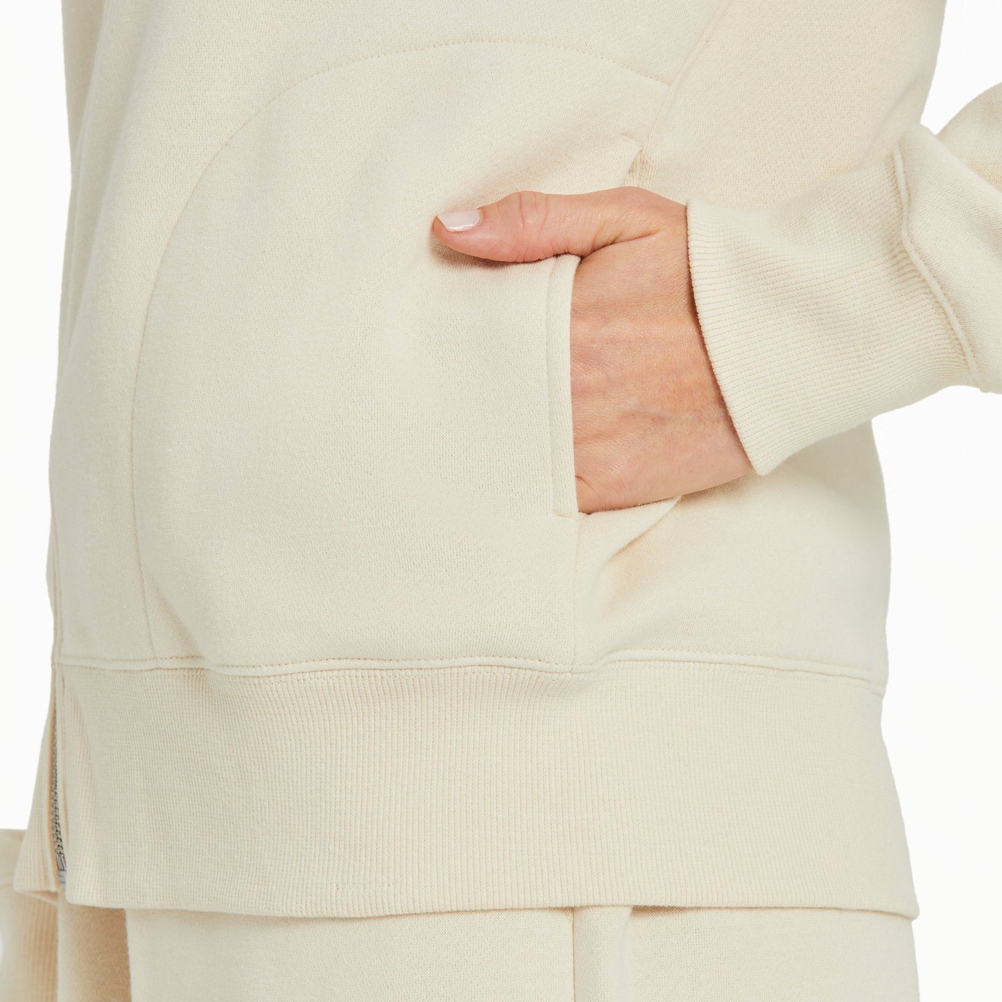 Women's Clean Heart Grid Good Vibes Fleece Zip Hoodie