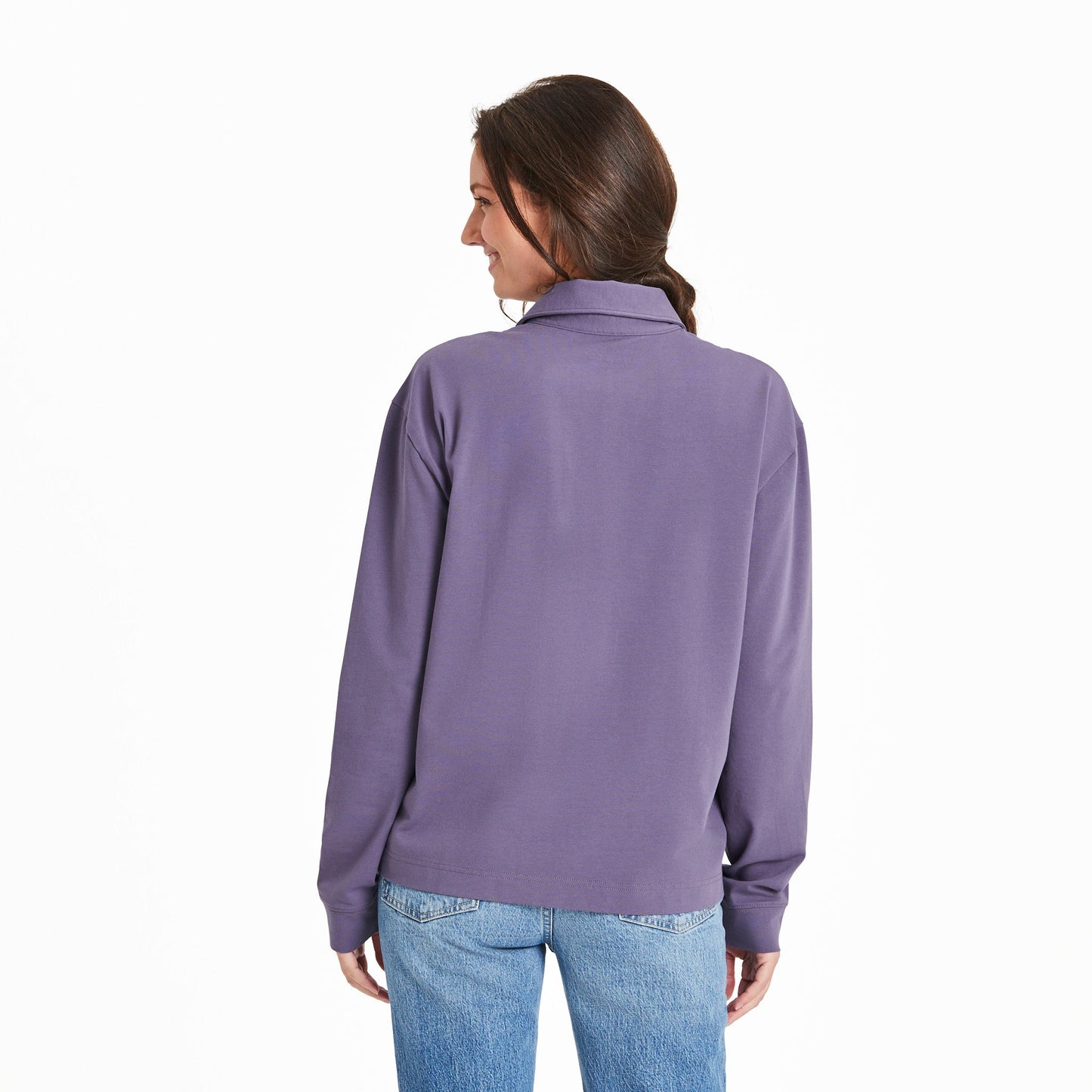 Women's Solid Crusher-FLEX Collared Pullover