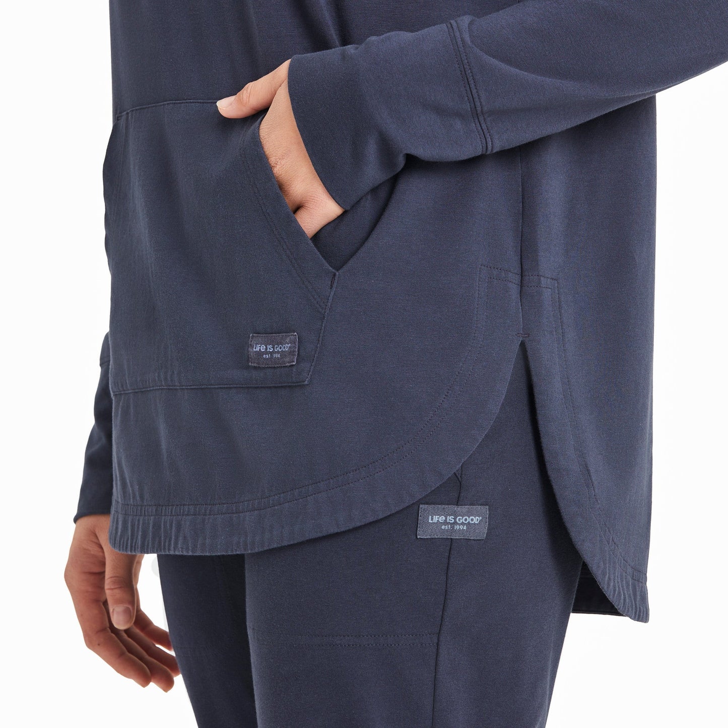 Women's Groovy Hello Sunshine Crusher-FLEX Hoodie Tunic