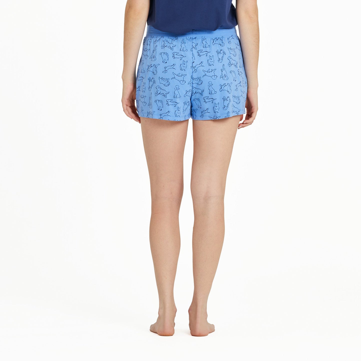 Women's Inkbrush Dog Pattern Snuggle Up Sleep Short