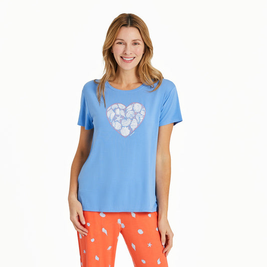 Women's Shell Heart Lightweight Sleep Tee