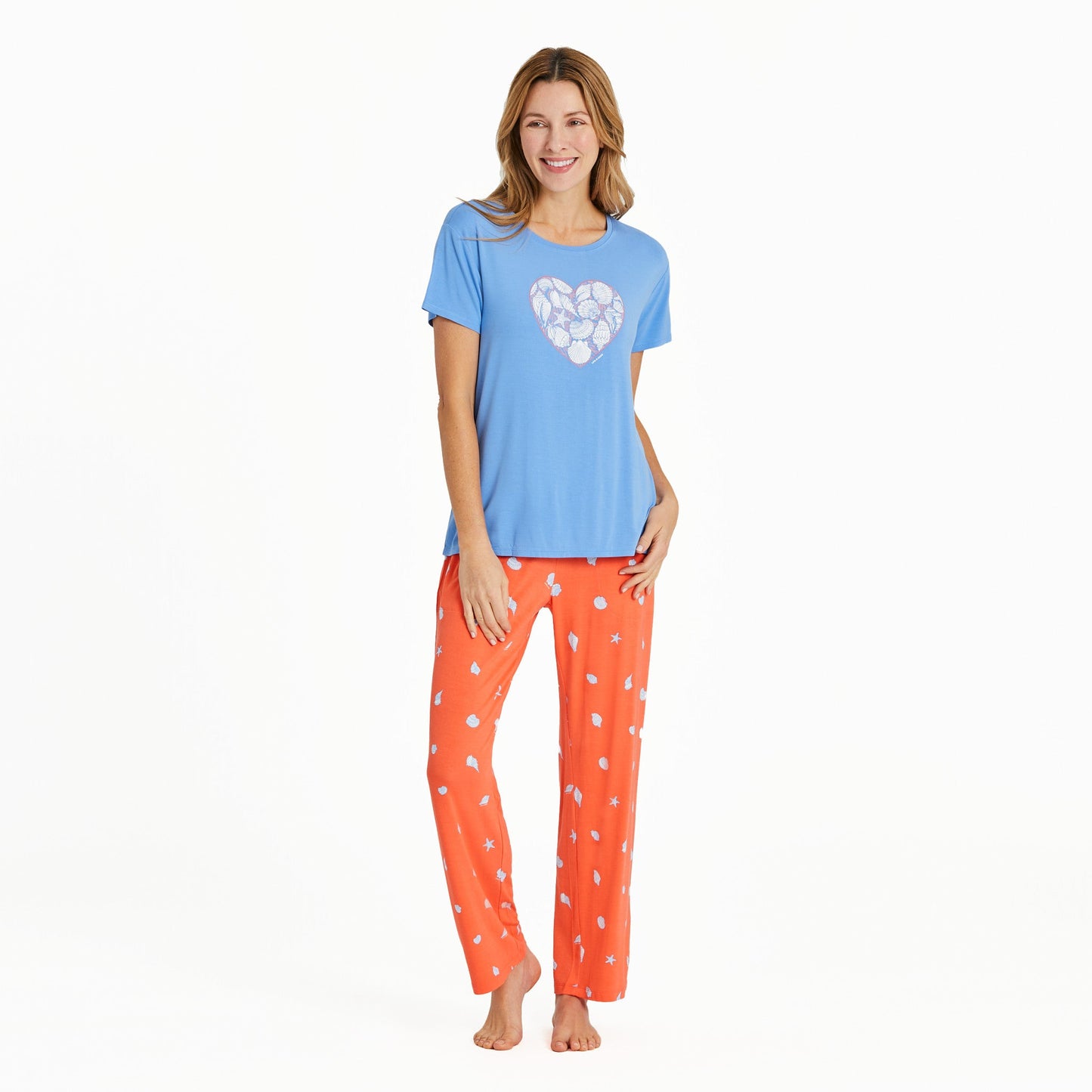 Women's Shell Heart Lightweight Sleep Tee
