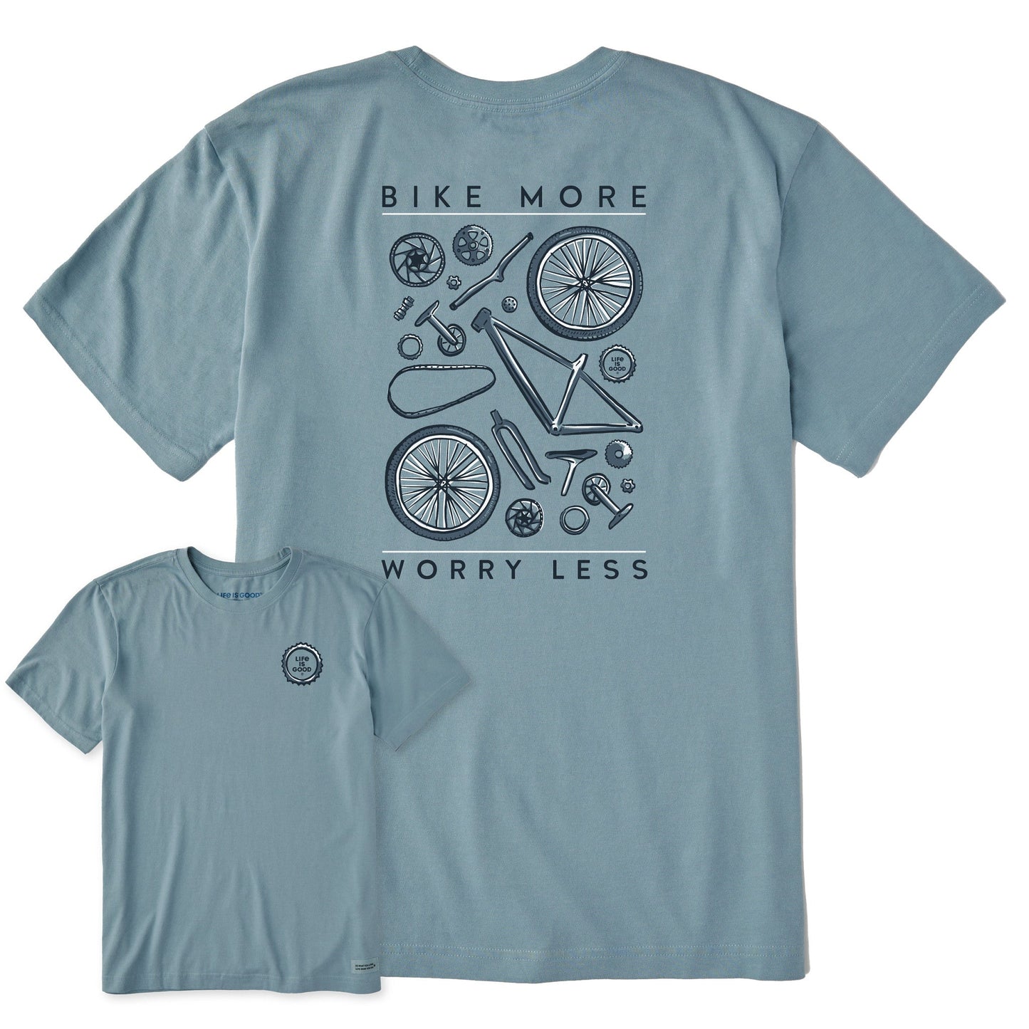 Men's Bike More Worry Less Short Sleeve Tee