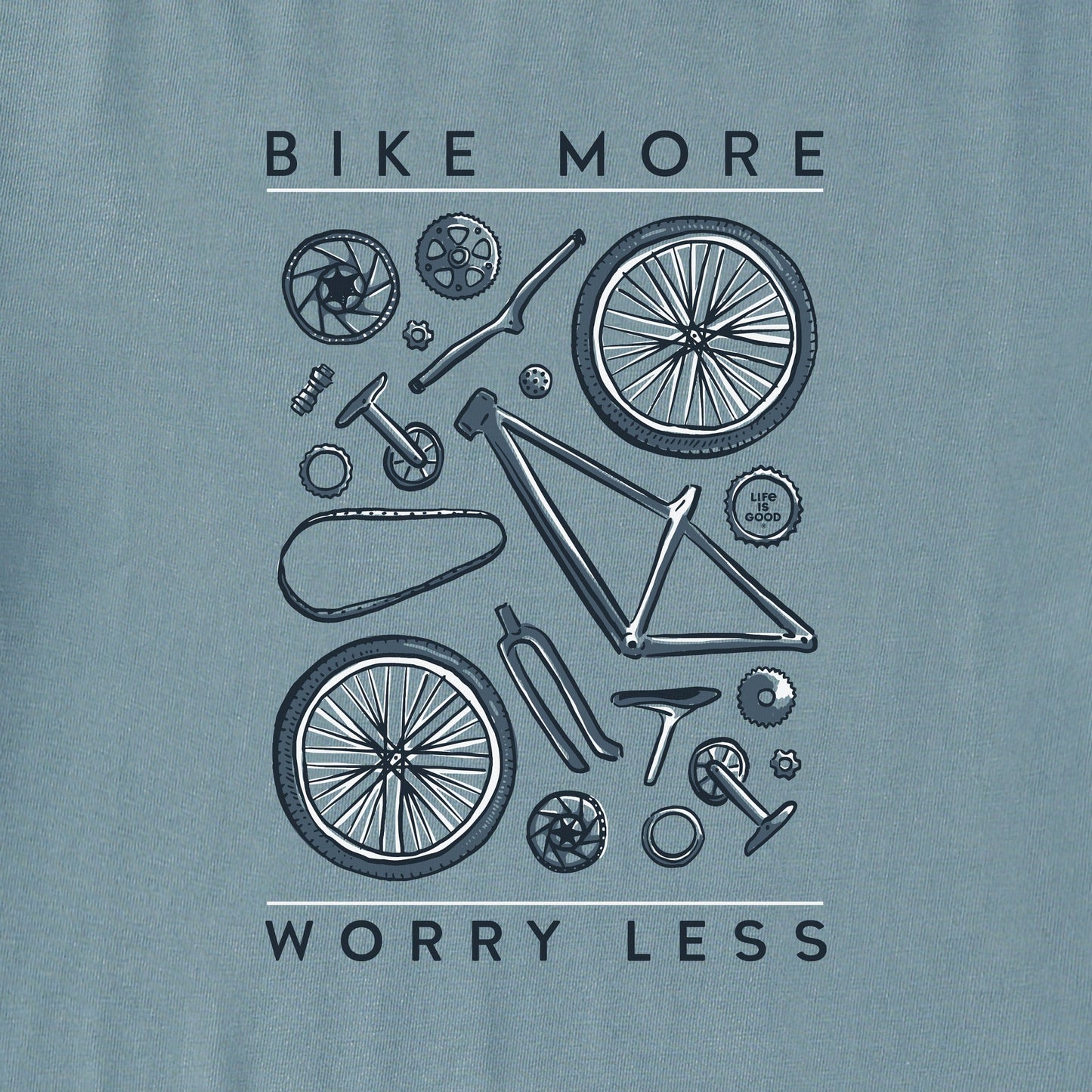 Men's Bike More Worry Less Short Sleeve Tee