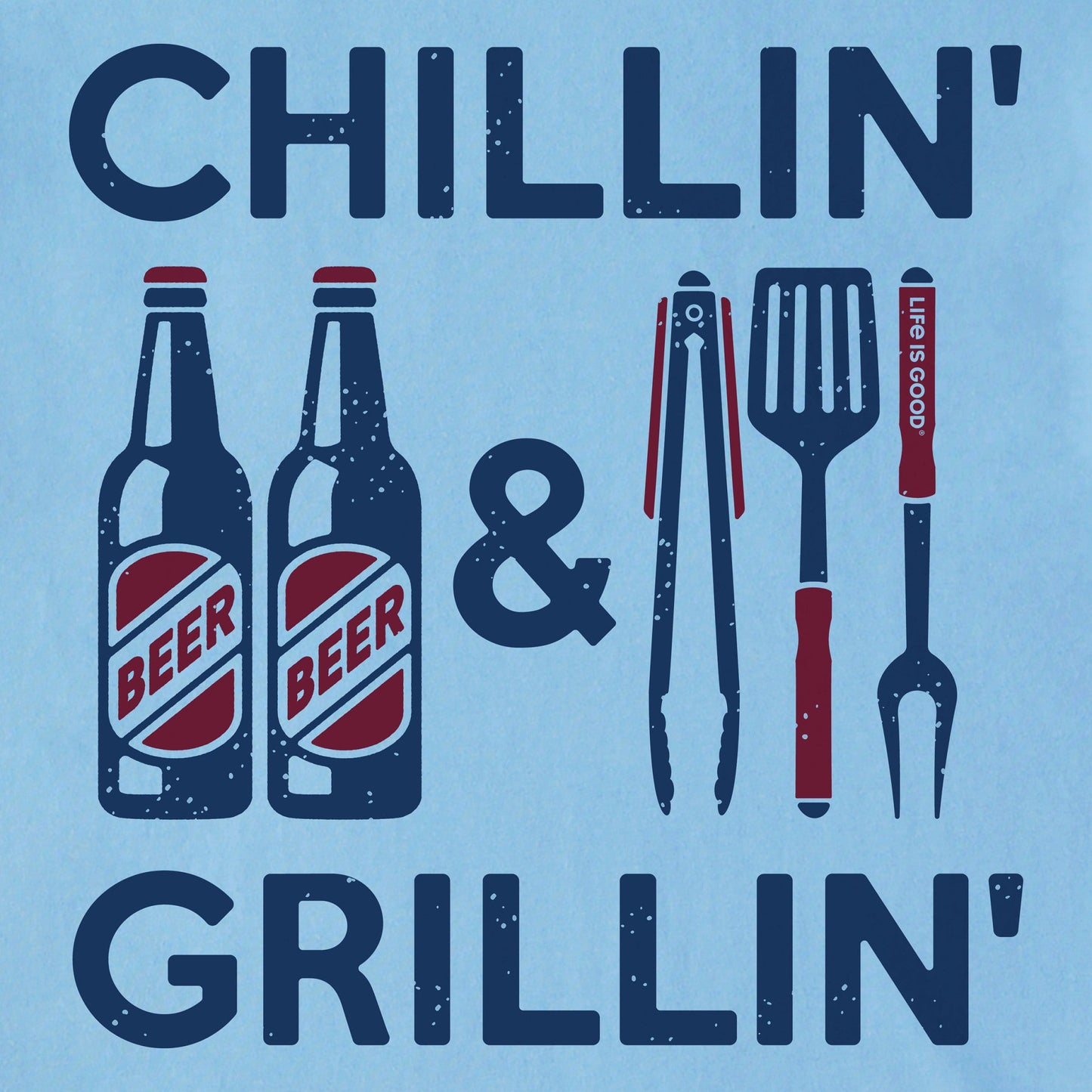 Men's Chillin' & Grillin' Beer & BBQ Short Sleeve Tee