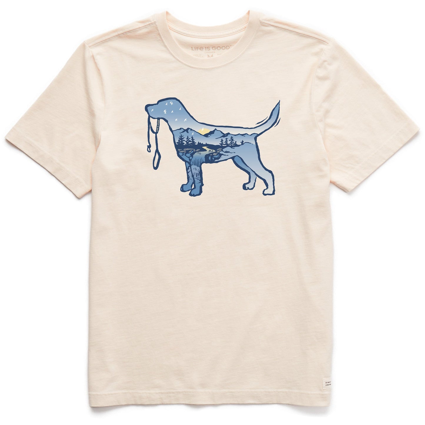 Men's Dog Mountain Scene Short Sleeve Crusher Tee