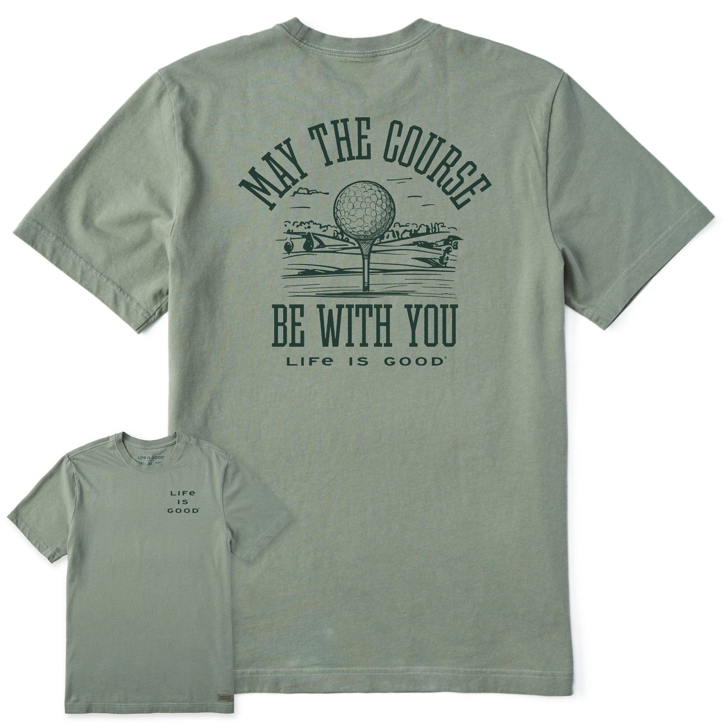 Men's May the Course be WIth You Golf Short Sleeve Crusher Tee