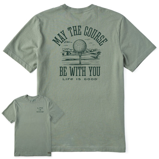 Men's May the Course be WIth You Golf Short Sleeve Crusher Tee