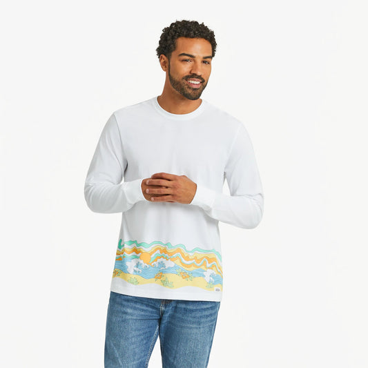 Men's Gone To The Beach Long Sleeve Crusher Tee