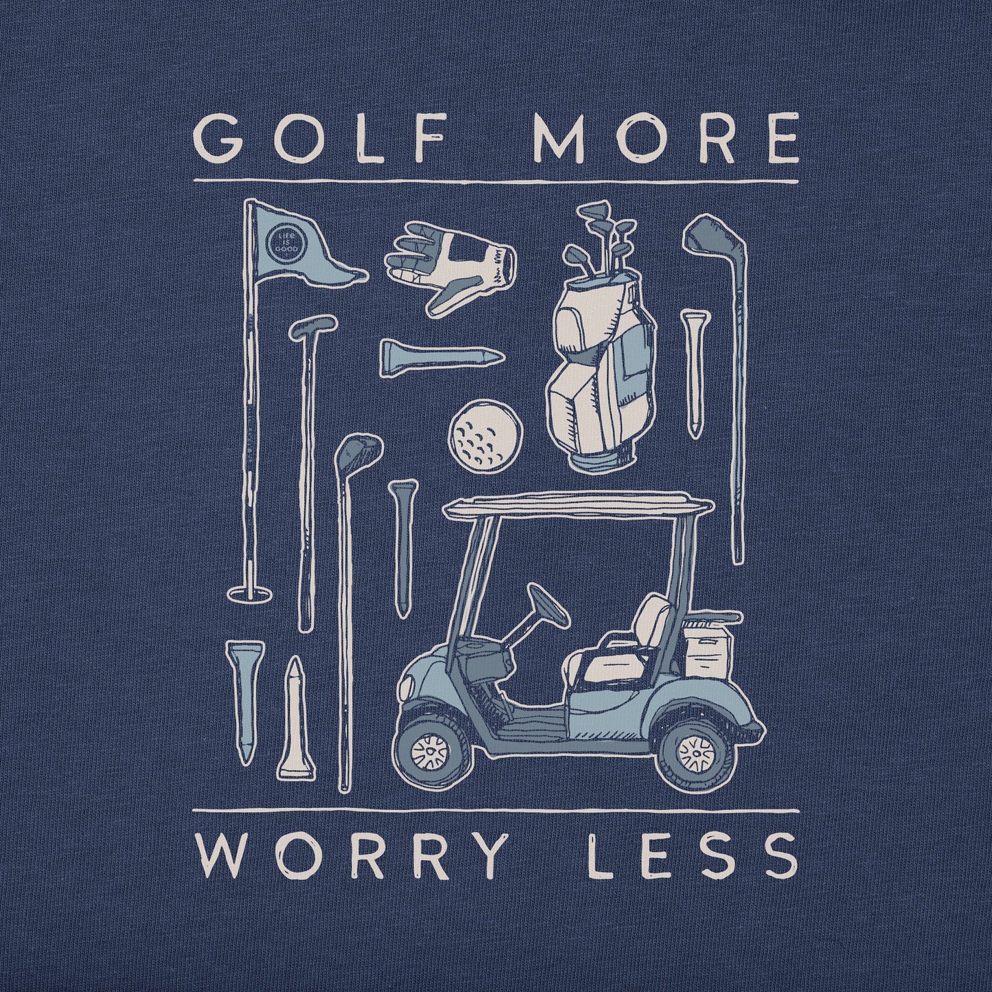 Men's Golf More Worry Less Long Sleeve Crusher Tee