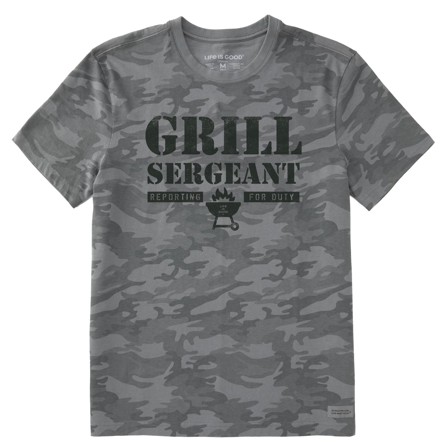 Men's Wordsmith Grill Sergeant Short Sleeve Allover Printed Crusher Tee