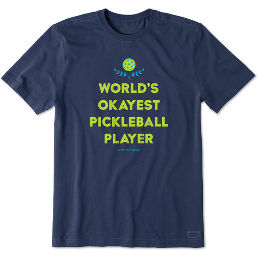 Men's World's Okayest Pickleball Player Short Sleeve Tee