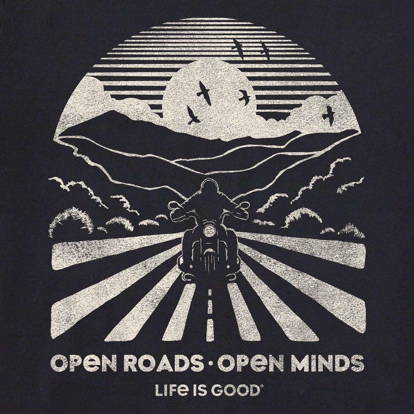 Men's Open Roads  Motorcycle Short Sleeve Crusher-LITE Tee