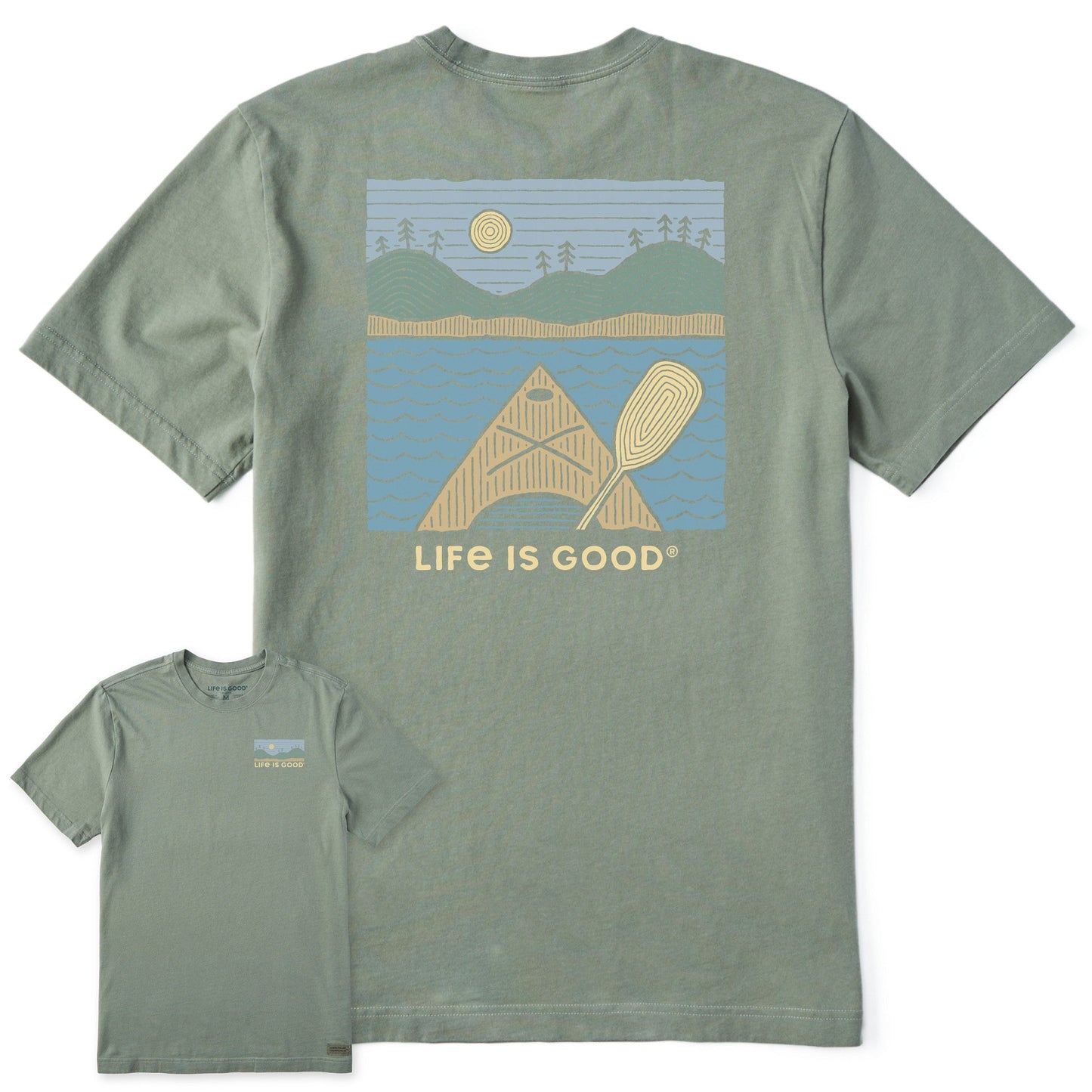 Men's Woodblock Kayak Short Sleeve Tee