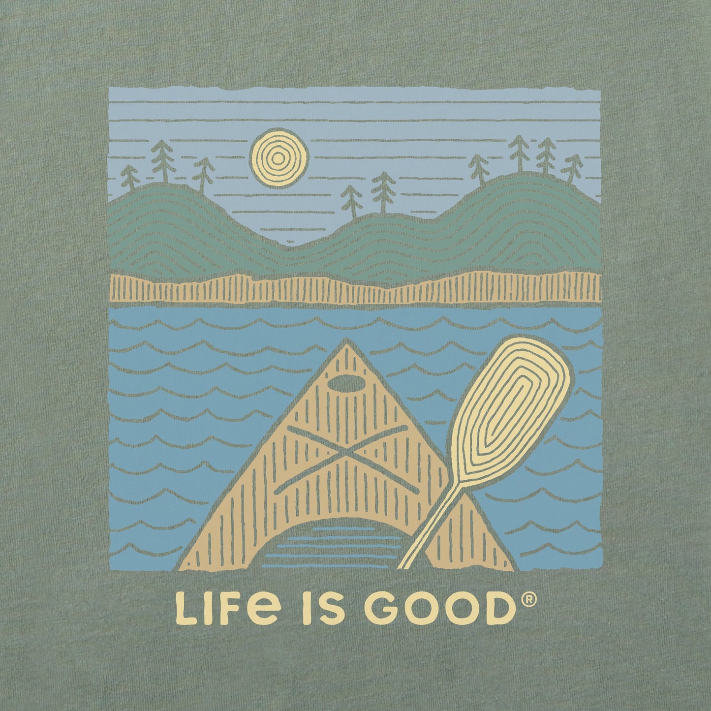 Men's Woodblock Kayak Short Sleeve Tee