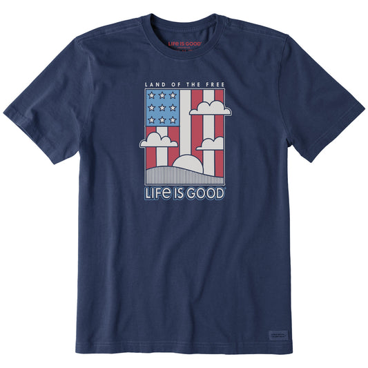 Men's Land the Free Flag Short Sleeve Crusher-LITE Tee