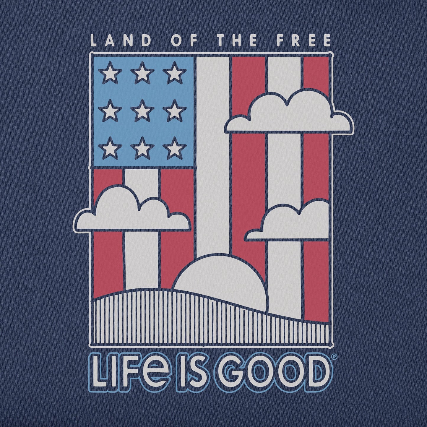 Men's Land the Free Flag Short Sleeve Crusher-LITE Tee