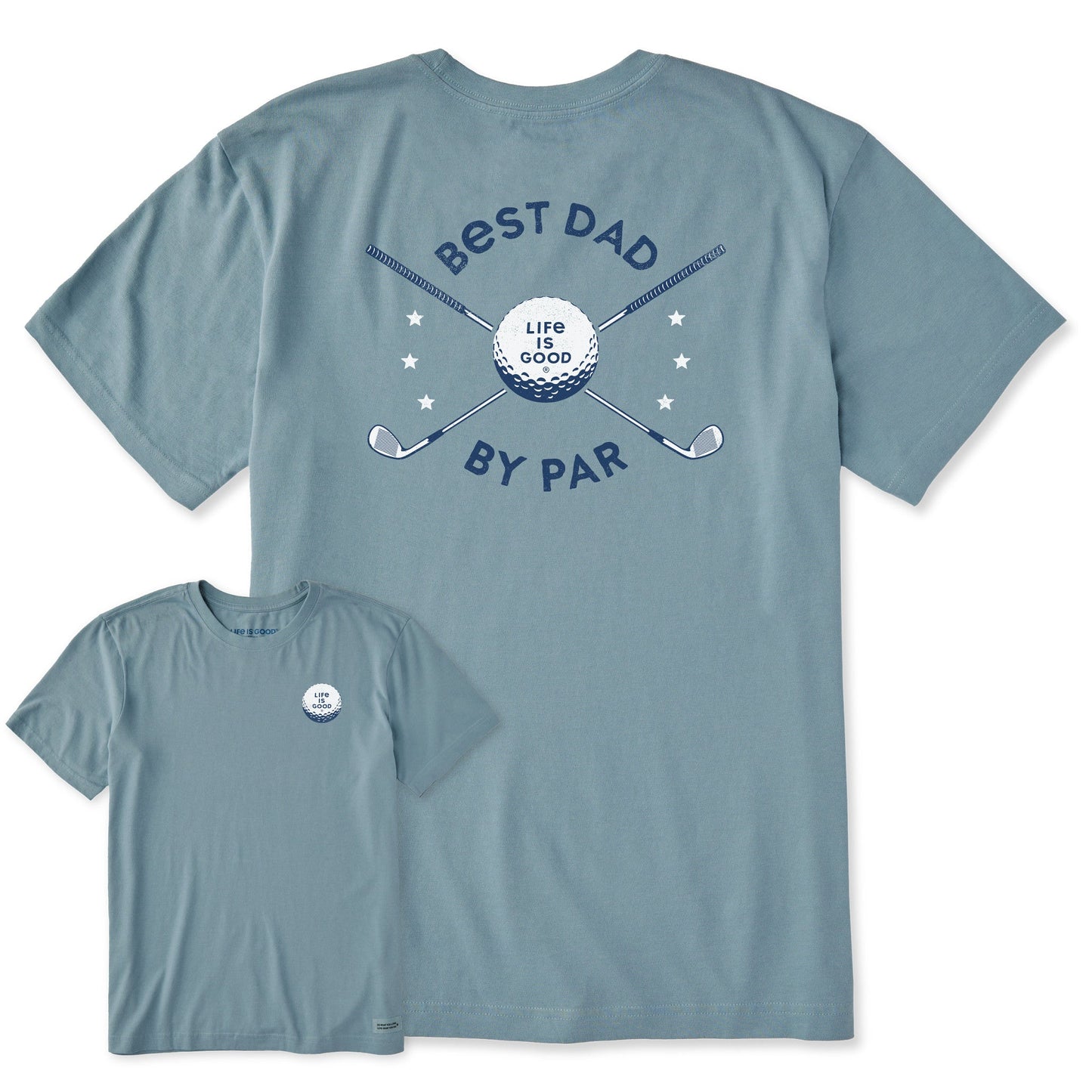 Men's Best Dad By Par Golf Clubs Short Sleeve Tee