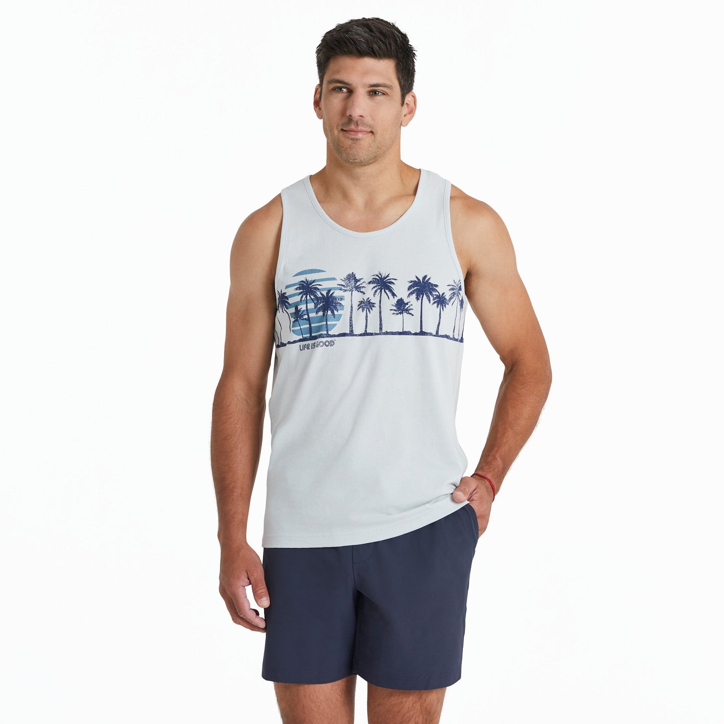 Men's Retro Sun Palm Landscape Crusher-LITE Tank