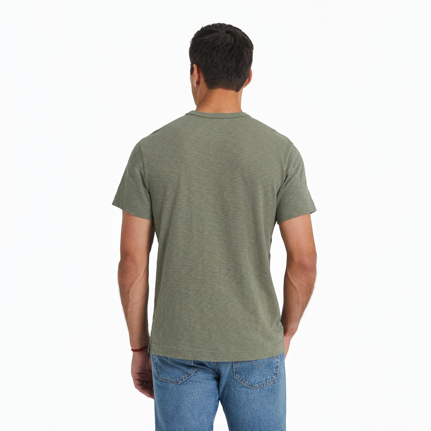 Men's Rural Linework Landscape Slub Slim Fit Tee