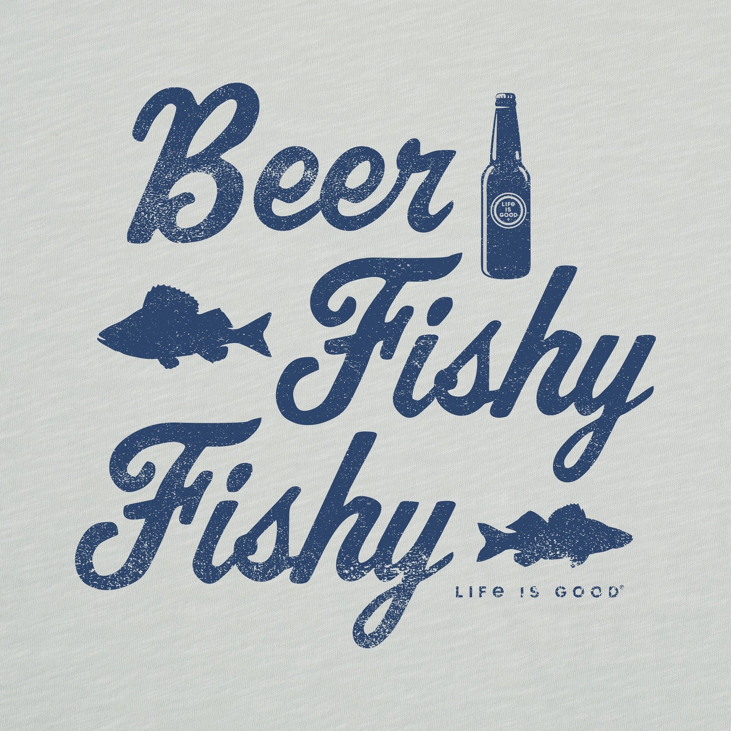 Men's Beer Fishy Fishy Textured Slub Hoodie