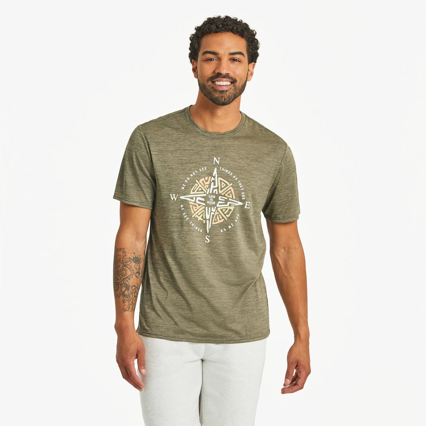 Men's Tribal Compass Short Sleeve Sun Crusher Tee