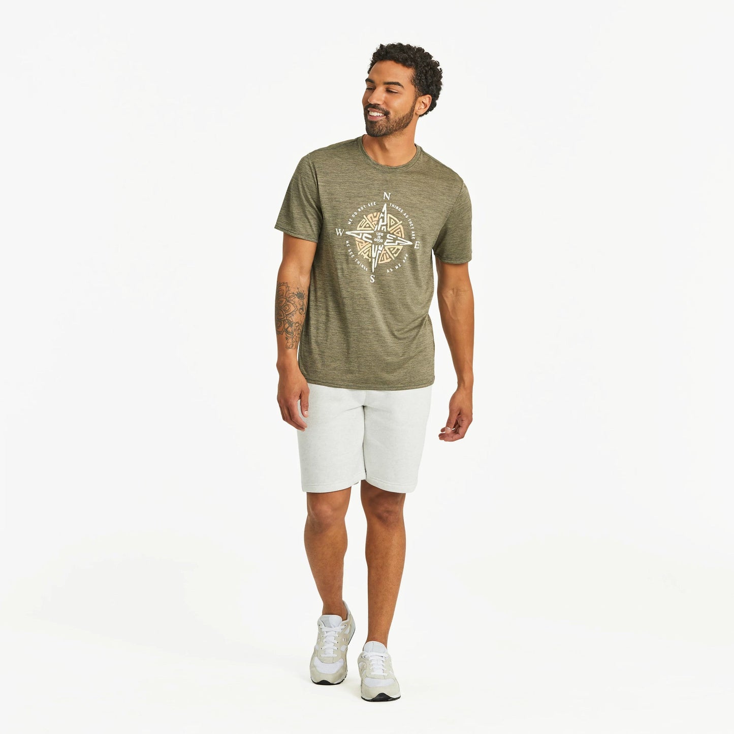 Men's Tribal Compass Short Sleeve Sun Crusher Tee