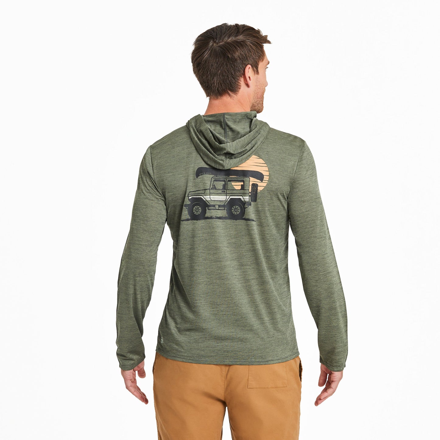 Men's ATV Canoe Long Sleeve Sun Crusher Hoodie