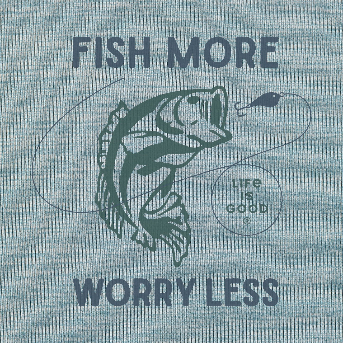 Men's Clean Fish More Bass Long Sleeve Sun Crusher Hoodie