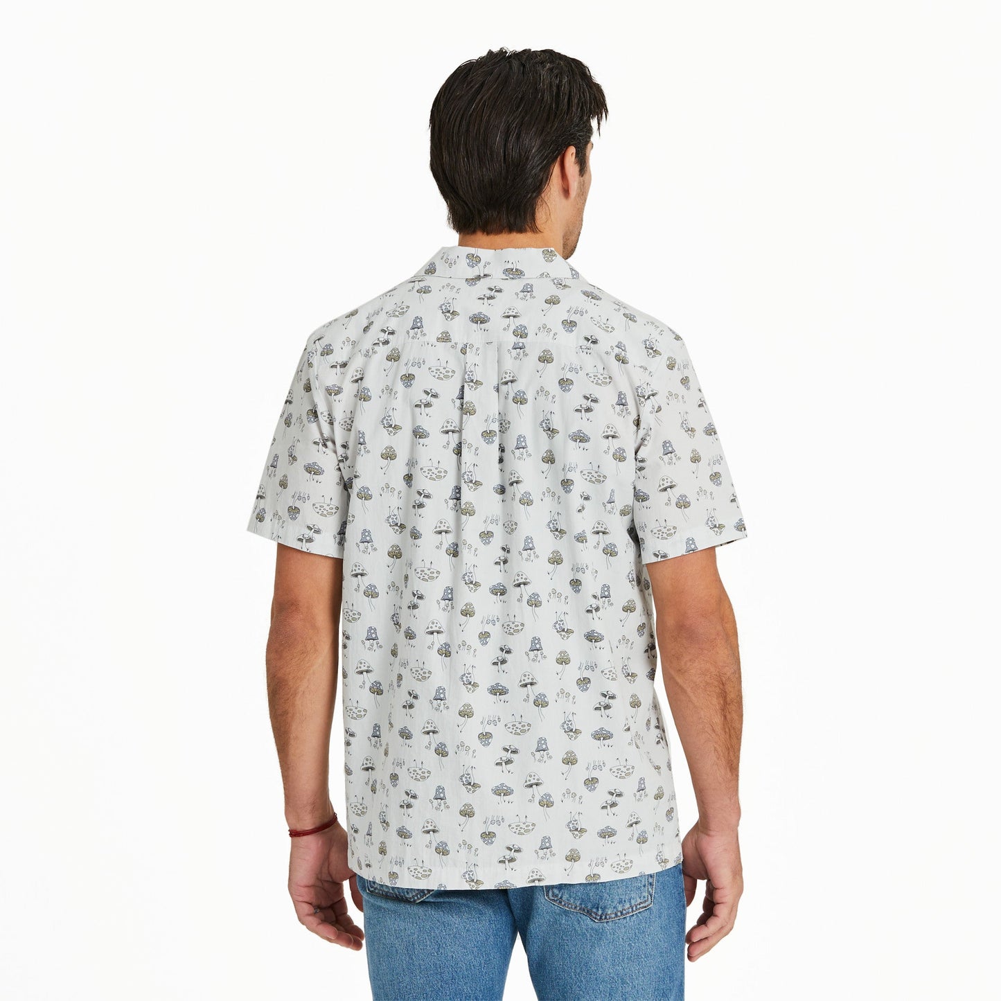 Men's Mushroom Pattern Camp Shirt
