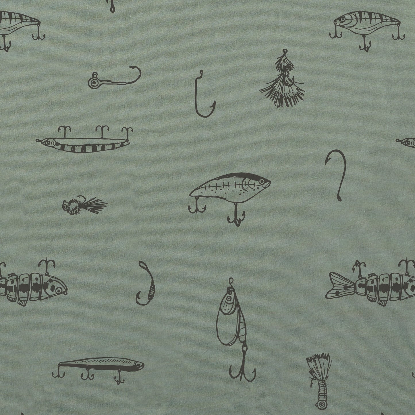 Men's Fish Tackle Box Pattern Camp Shirt