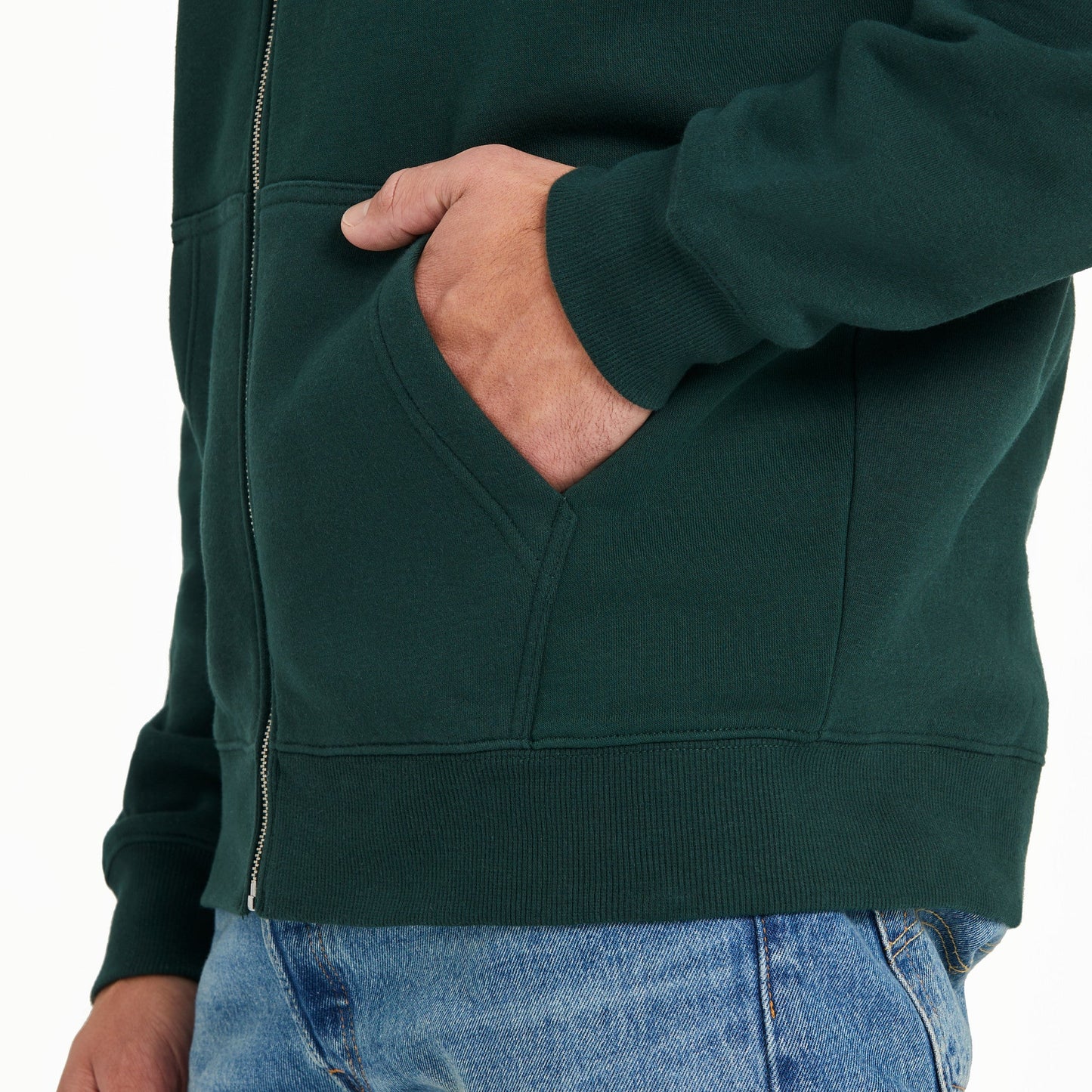 Men's Three Striped Block Good Vibes Fleece Zip Hoodie