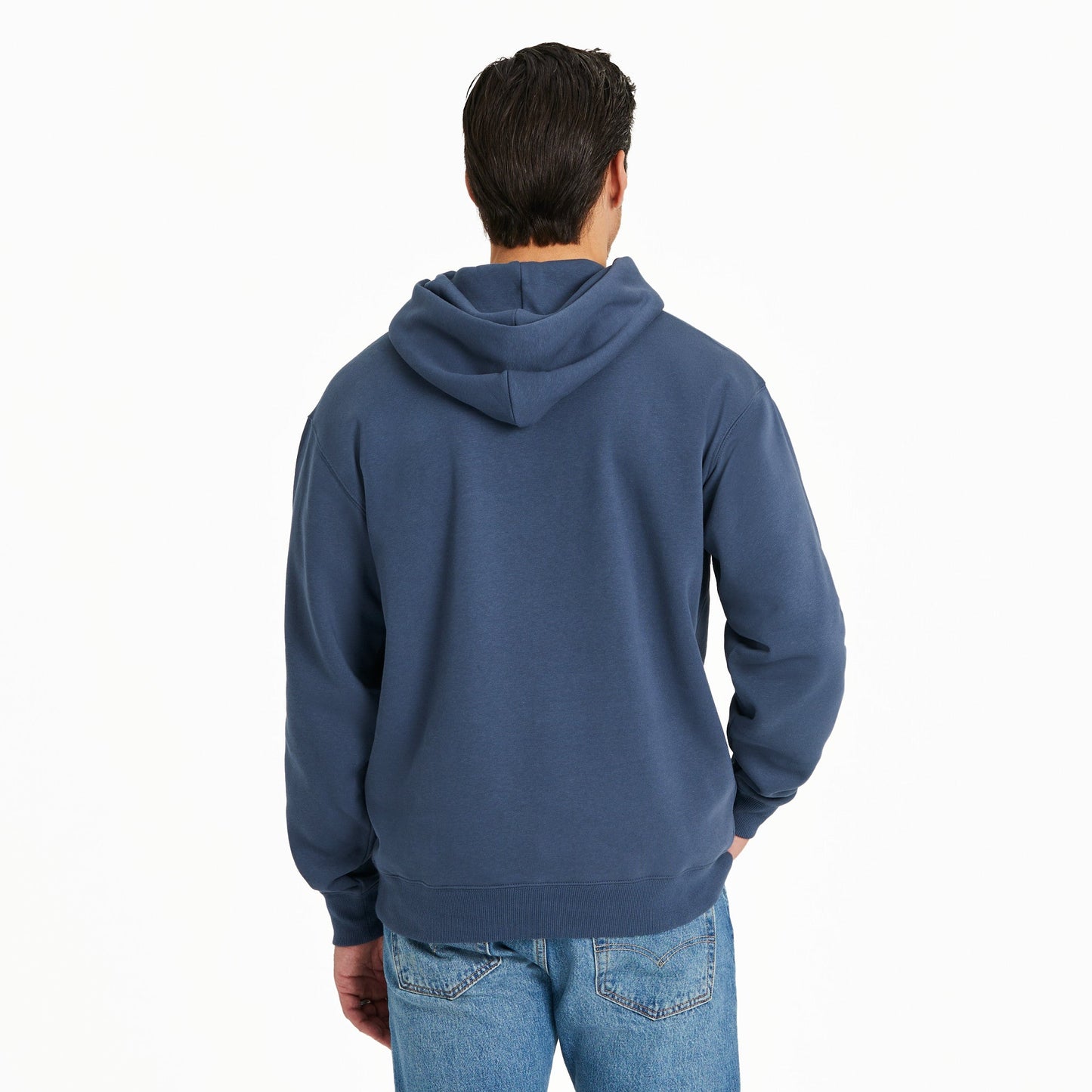 Men's Life is Good Stripes Good Vibes Fleece Hoodie