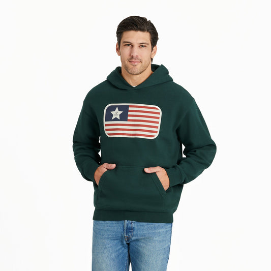 Men's One Star Flag Good Vibes Fleece Hoodie