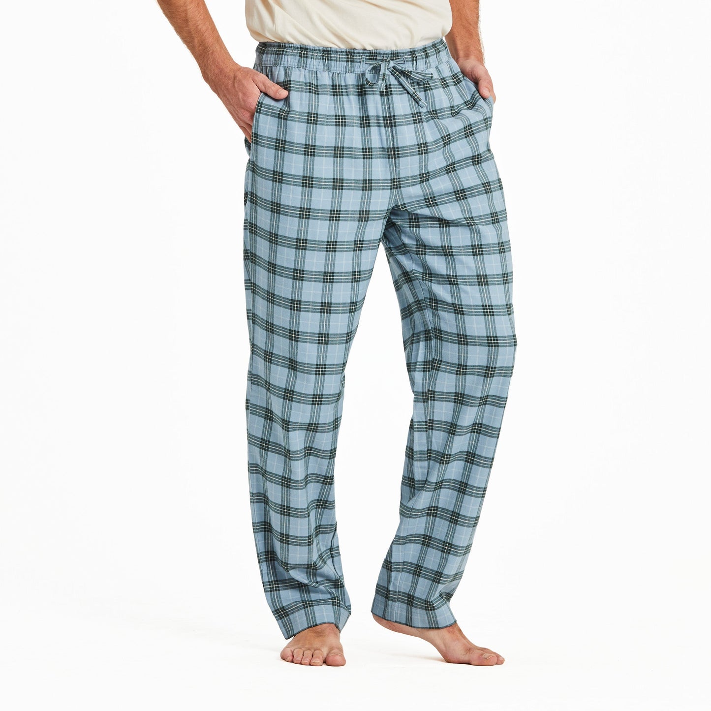 Men's Smoky Blue Check Classic Sleep Pant