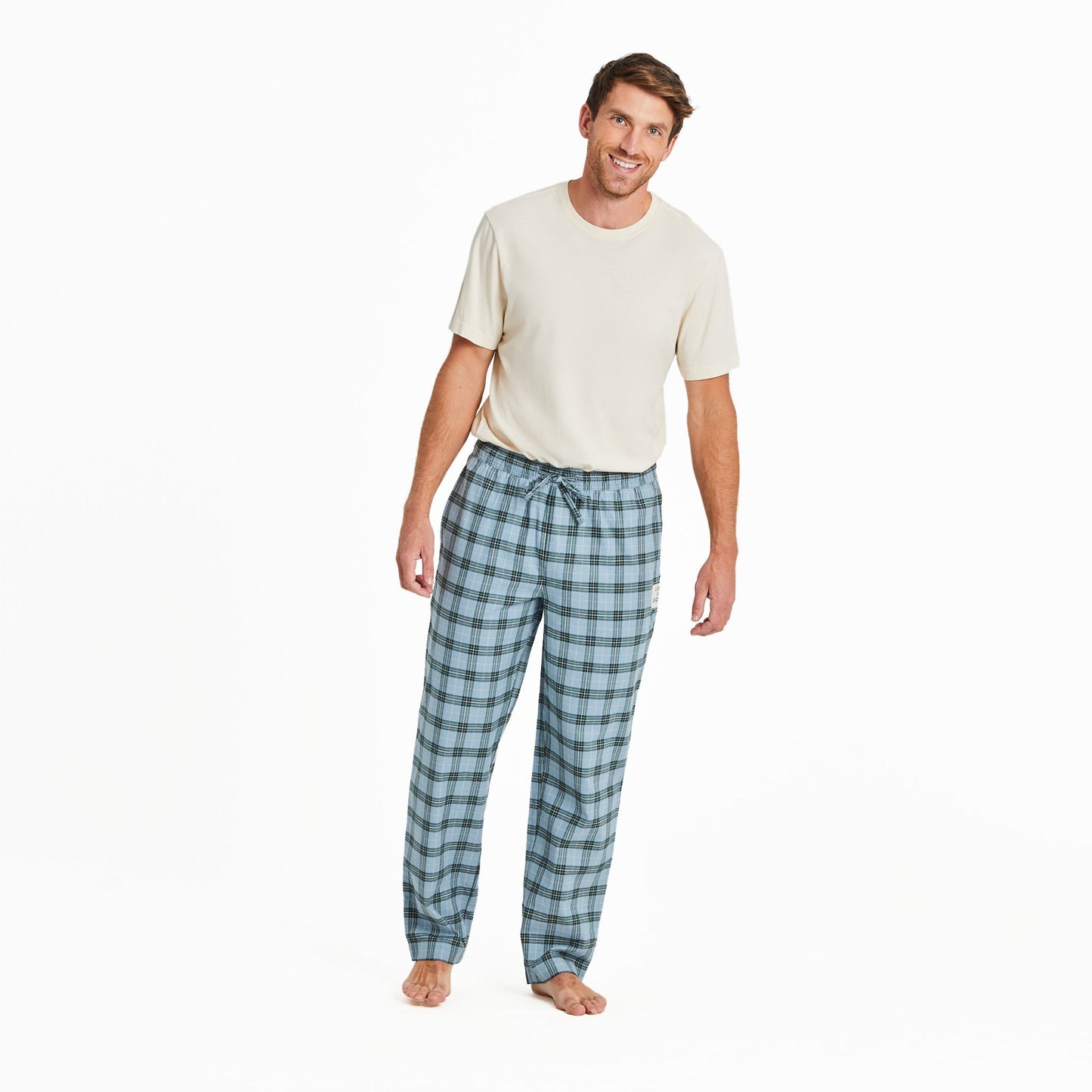 Men's Smoky Blue Check Classic Sleep Pant
