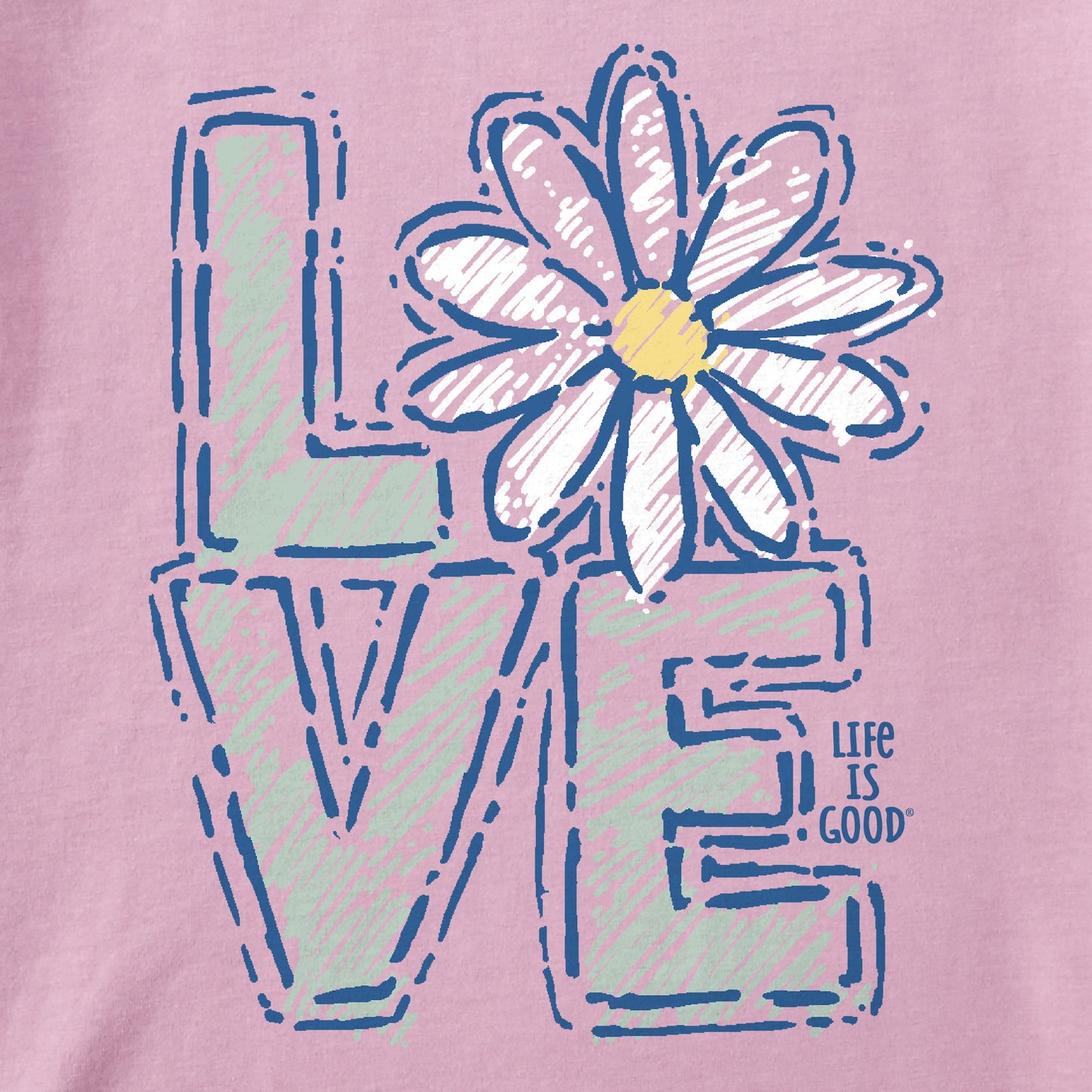 Kids Love Daisy Short Sleeve Crusher Tee