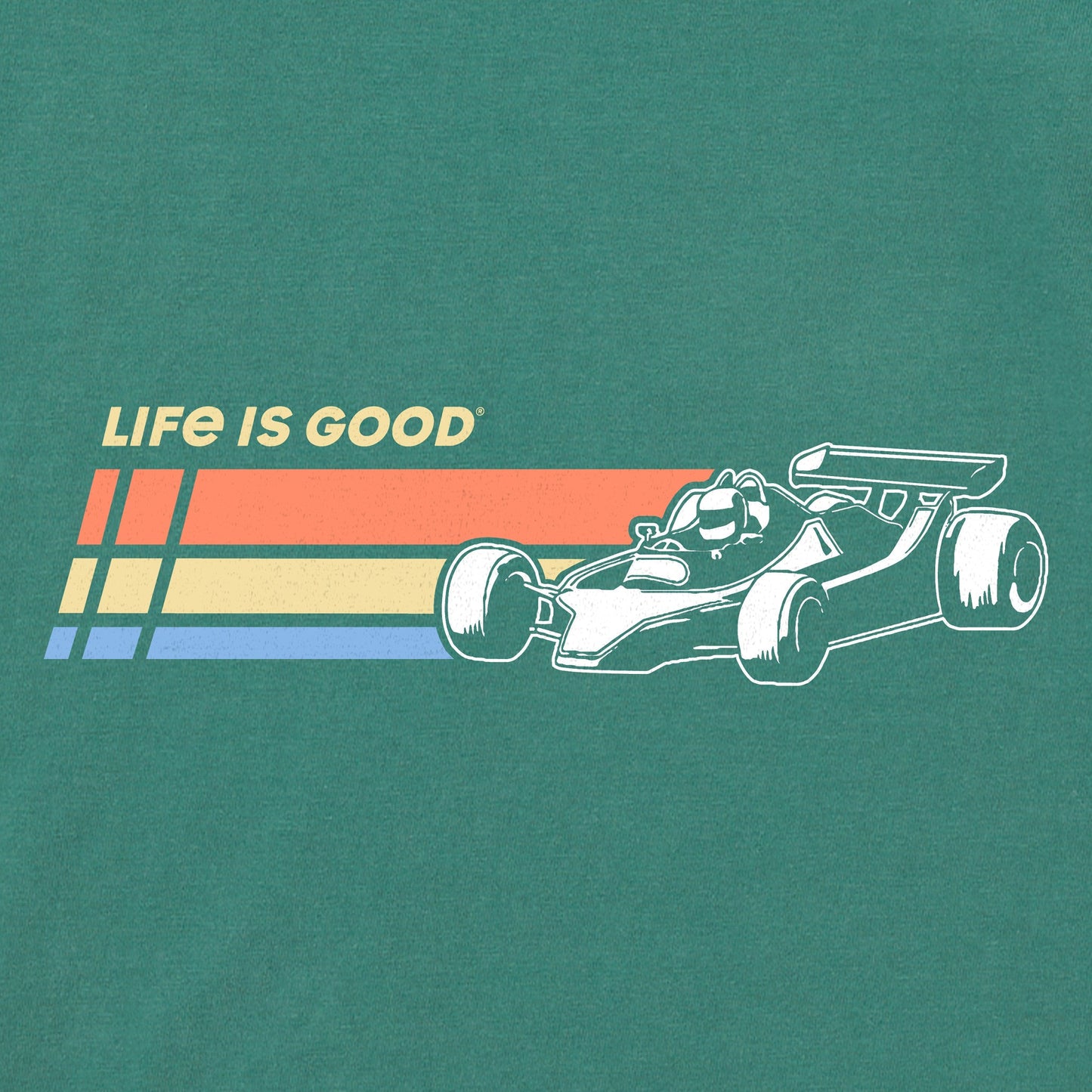 Kids Race Car Stripes Short Sleeve Crusher Tee