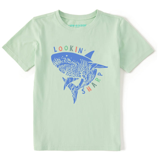 Kids Lookin Sharp Shark Short Sleeve Crusher Tee