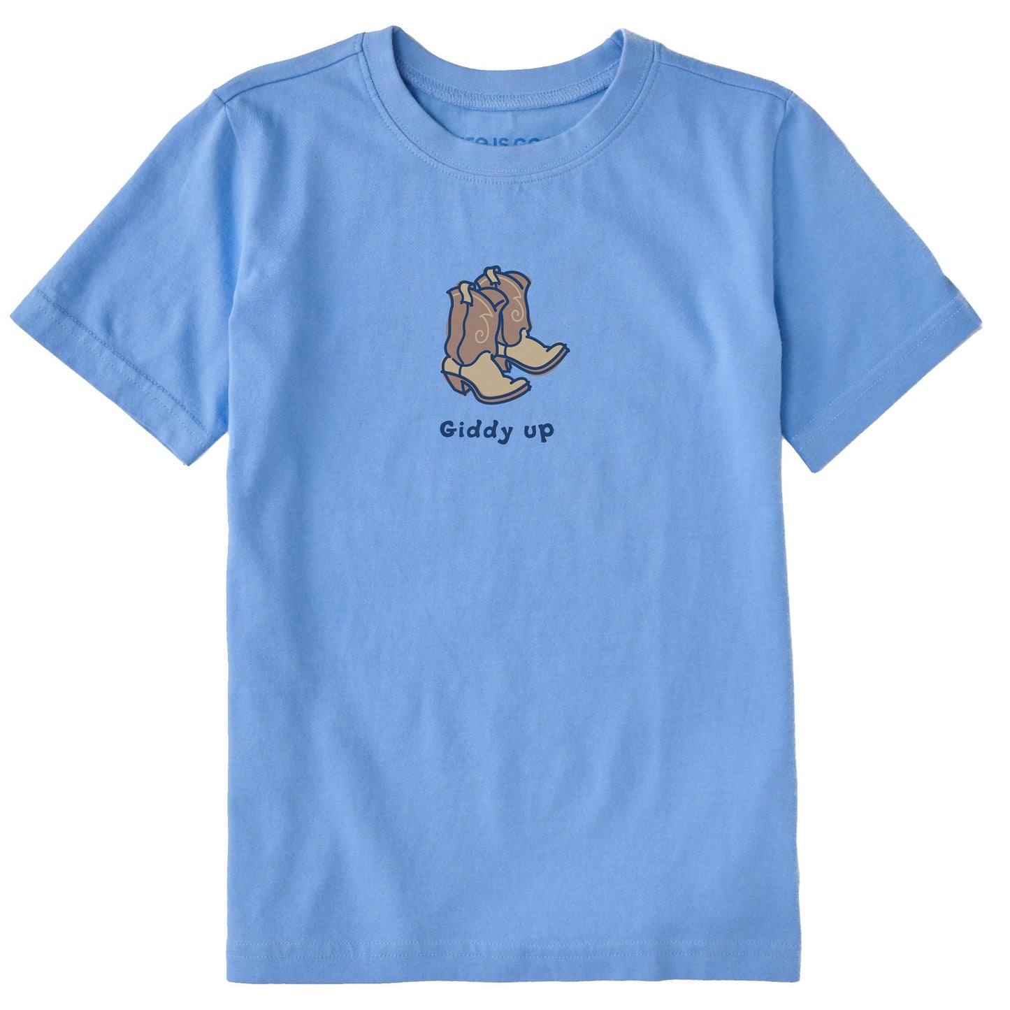 Kids Giddy Up Cowboy Boots Short Sleeve Crusher Tee