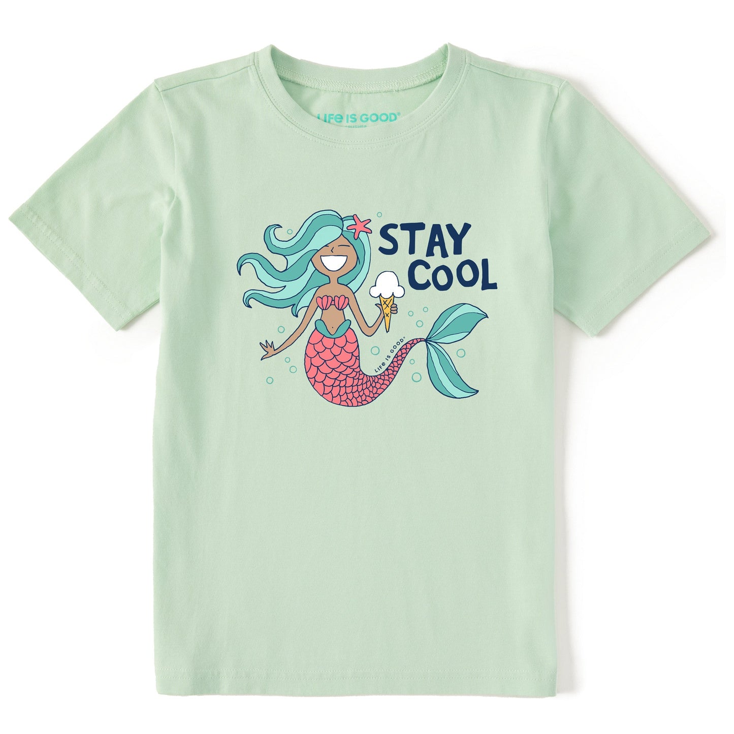 Kids Stay Cool Mermaid Short Sleeve Crusher Tee