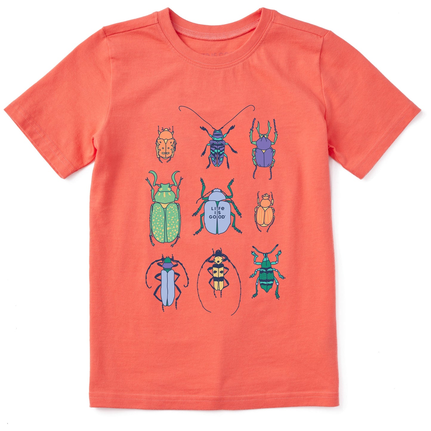 Kids Cool Bug Grid Short Sleeve Crusher Tee